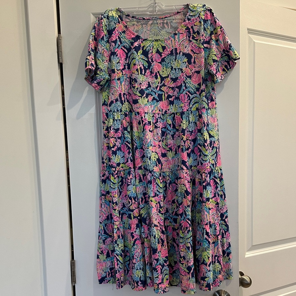 Lilly Pulitzer Colorful Floral Midi Dress